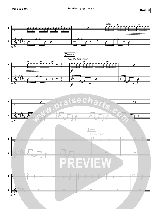 Be Glad Percussion (Cody Carnes)