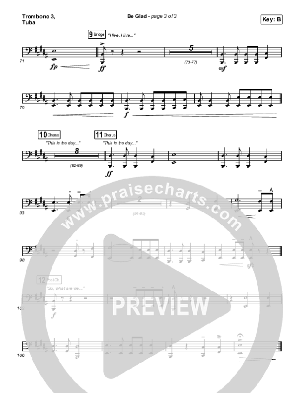 Be Glad Trombone 3/Tuba (Cody Carnes)