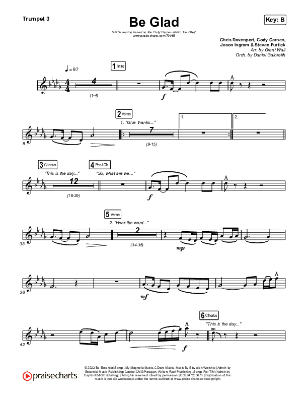 Be Glad Trumpet 3 (Cody Carnes)