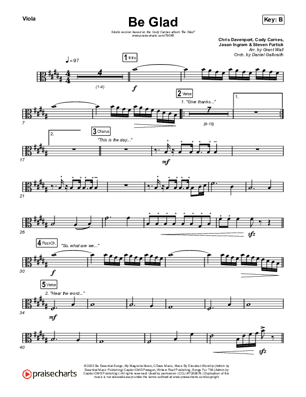 Be Glad Viola (Cody Carnes)