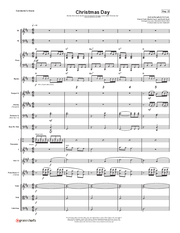 Christmas Day (Worship Choir SAB) Conductor's Score (Chris Tomlin / We The Kingdom / Arr. Luke Gambill)