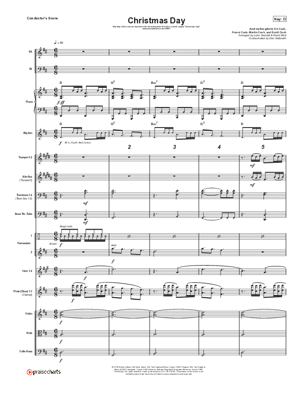 Christmas Day (Worship Choir SAB) Conductor's Score (Chris Tomlin / We The Kingdom / Arr. Luke Gambill)