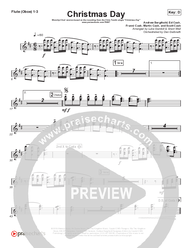 Christmas Day (Worship Choir SAB) Wind Pack (Chris Tomlin / We The Kingdom / Arr. Luke Gambill)