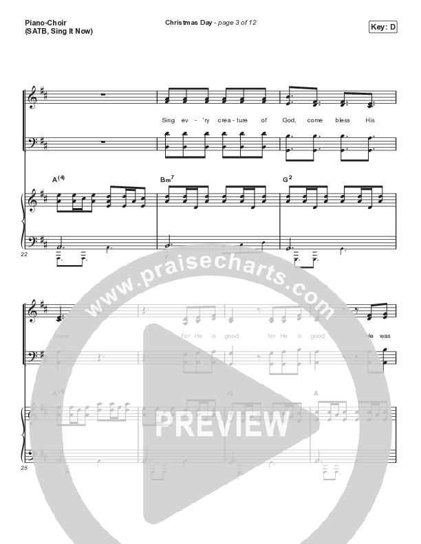Christmas Day (Sing It Now SATB) Piano/Choir (SATB) (Chris Tomlin / We The Kingdom / Arr. Luke Gambill)