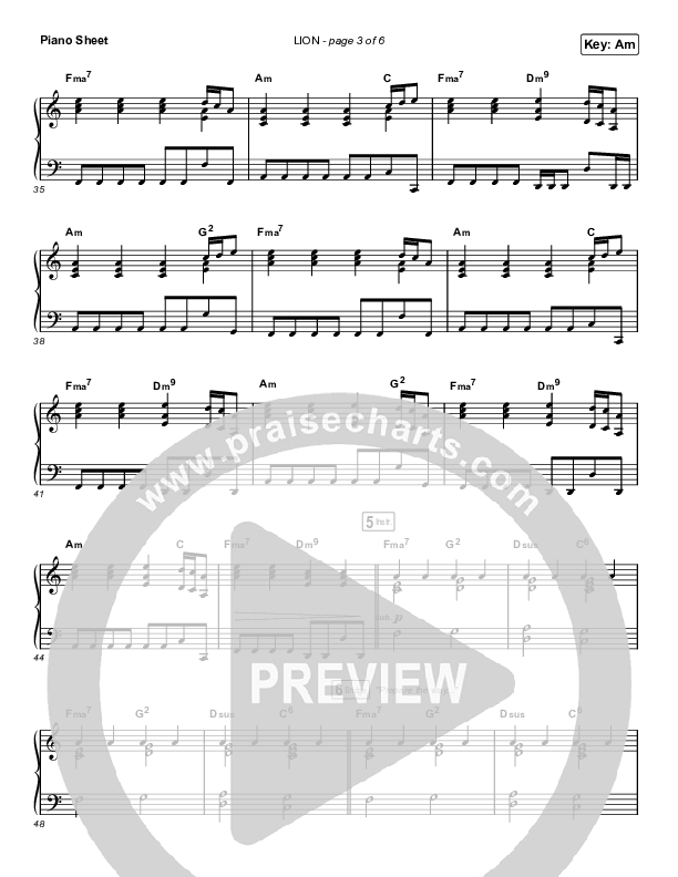 LION (Sing It Now SATB) Piano Sheet (Elevation Worship / Chris Brown / Brandon Lake / Arr. Mason Brown)