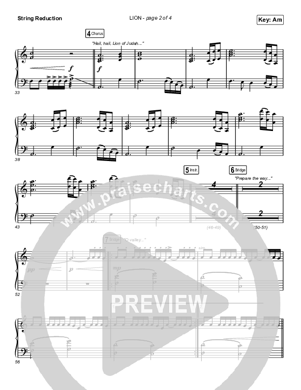 LION (Sing It Now SATB) String Reduction (Elevation Worship / Chris Brown / Brandon Lake / Arr. Mason Brown)