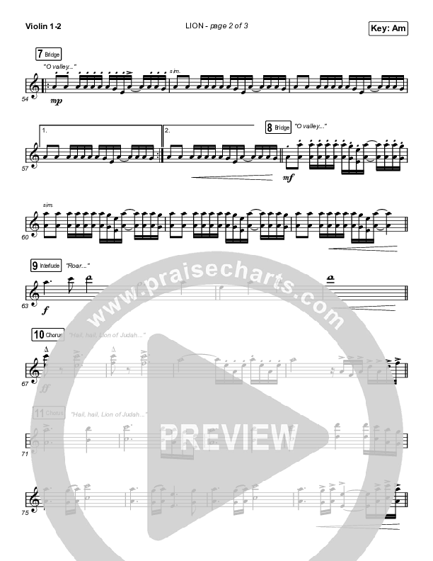 LION (Sing It Now SATB) String Pack (Elevation Worship / Chris Brown / Brandon Lake / Arr. Mason Brown)