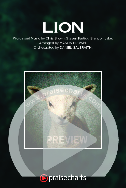 LION (Worship Choir SAB) Octavo Cover Sheet (Elevation Worship / Chris Brown / Brandon Lake / Arr. Mason Brown)
