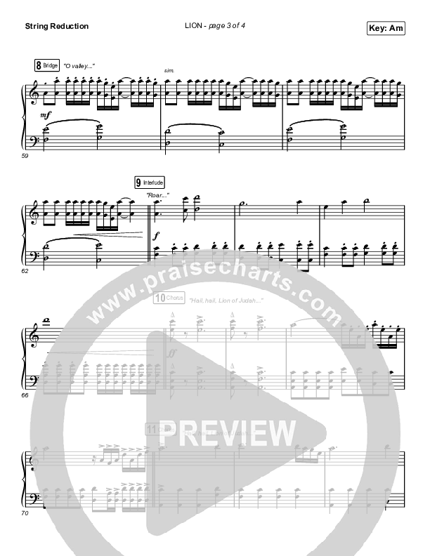 LION (Worship Choir SAB) String Reduction (Elevation Worship / Chris Brown / Brandon Lake / Arr. Mason Brown)