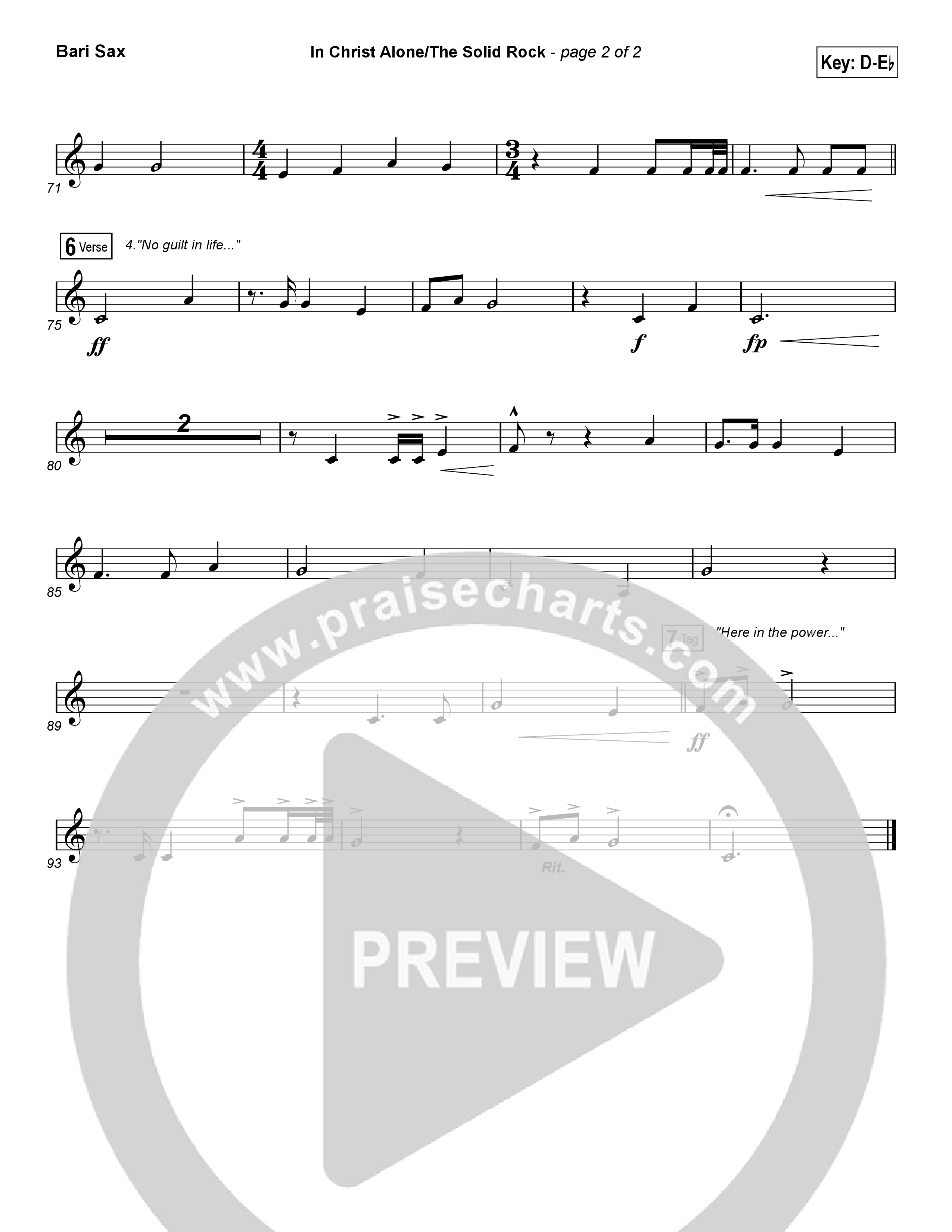 It Was Finished Upon That Cross (Unison/2-Part Choir) Bari Sax (CityAlight / Arr. Erik Foster)