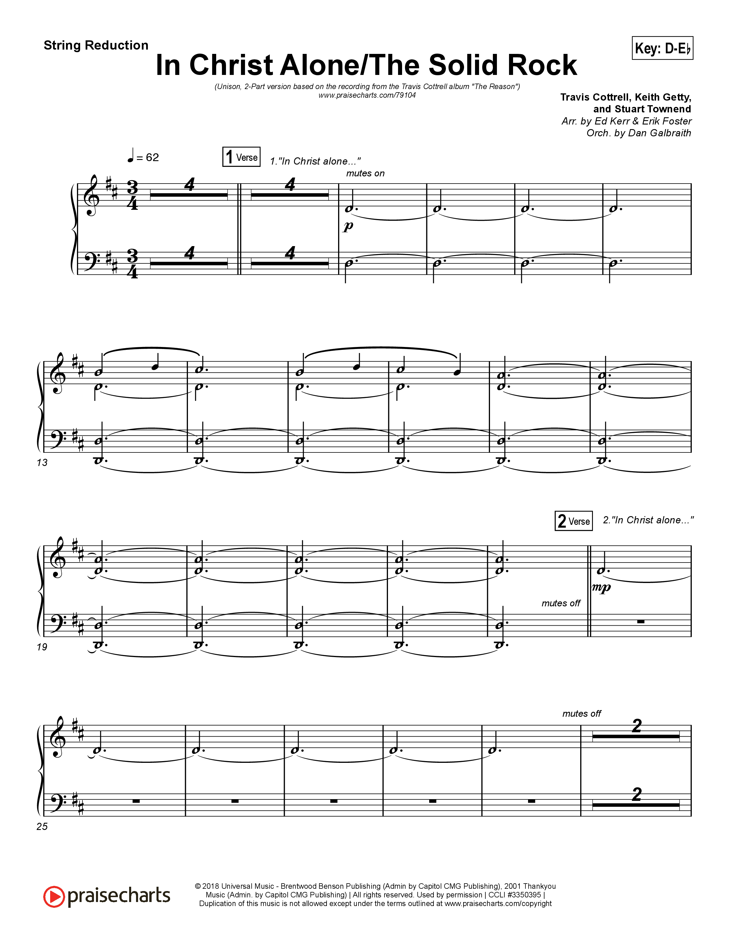 It Was Finished Upon That Cross (Unison/2-Part Choir) String Reduction (CityAlight / Arr. Erik Foster)