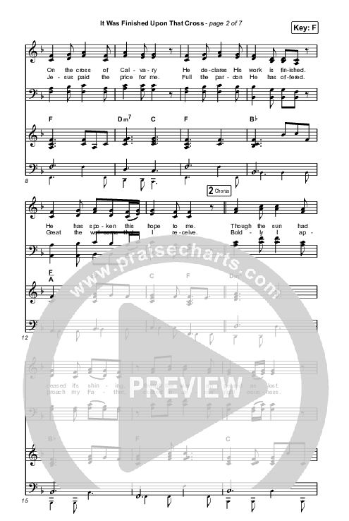 It Was Finished Upon That Cross (Sing It Now SATB) Octavo (SATB & Pno) (CityAlight / Arr. Erik Foster)