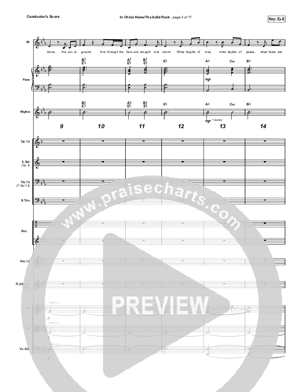 In Christ Alone / Solid Rock (Choral Anthem) Conductor's Score (Travis Cottrell / Arr. Erik Foster)