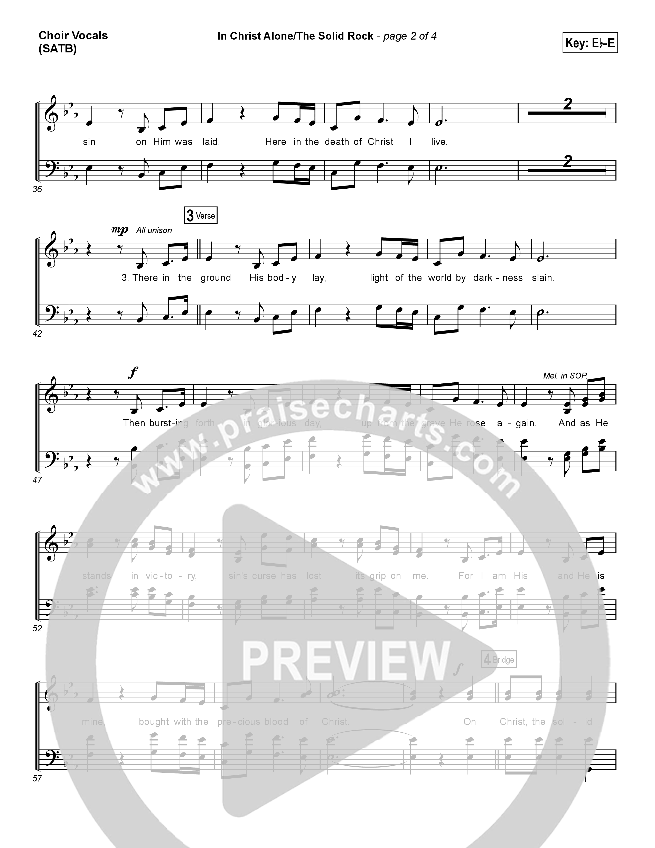In Christ Alone / Solid Rock (Choral Anthem) Choir Sheet (SATB) (Travis Cottrell / Arr. Erik Foster)