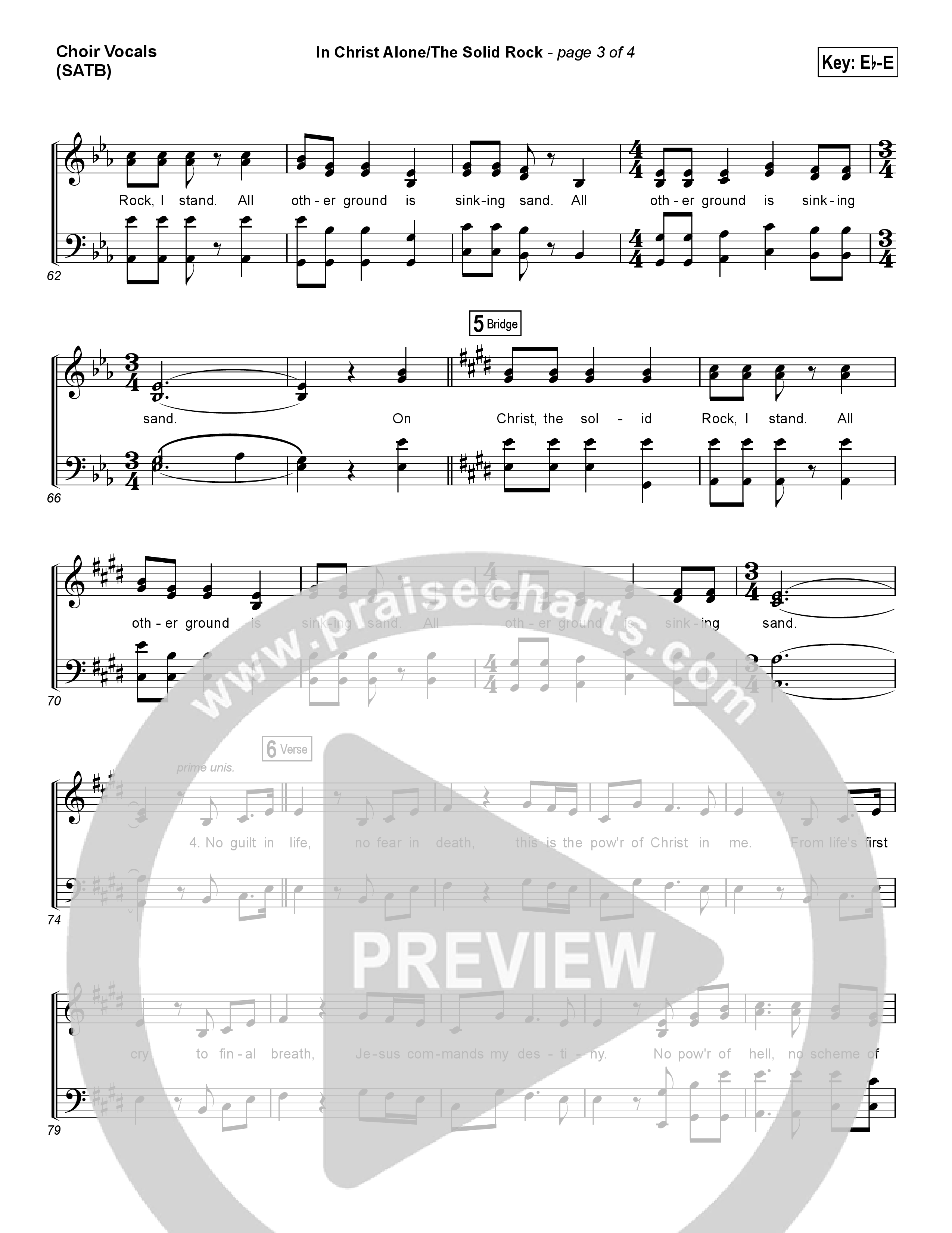 In Christ Alone / Solid Rock (Choral Anthem) Choir Sheet (SATB) (Travis Cottrell / Arr. Erik Foster)