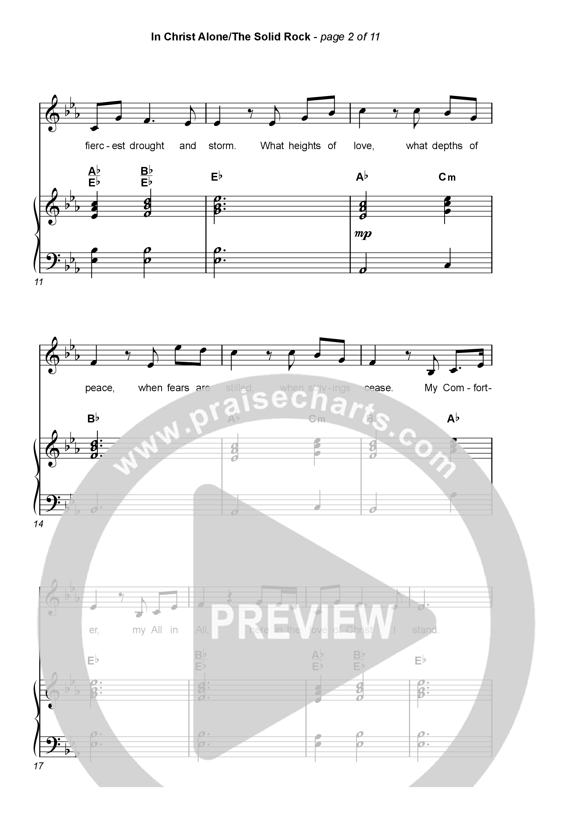 In Christ Alone / Solid Rock (Choral Anthem) Octavo (SATB & Pno) (Travis Cottrell / Arr. Erik Foster)