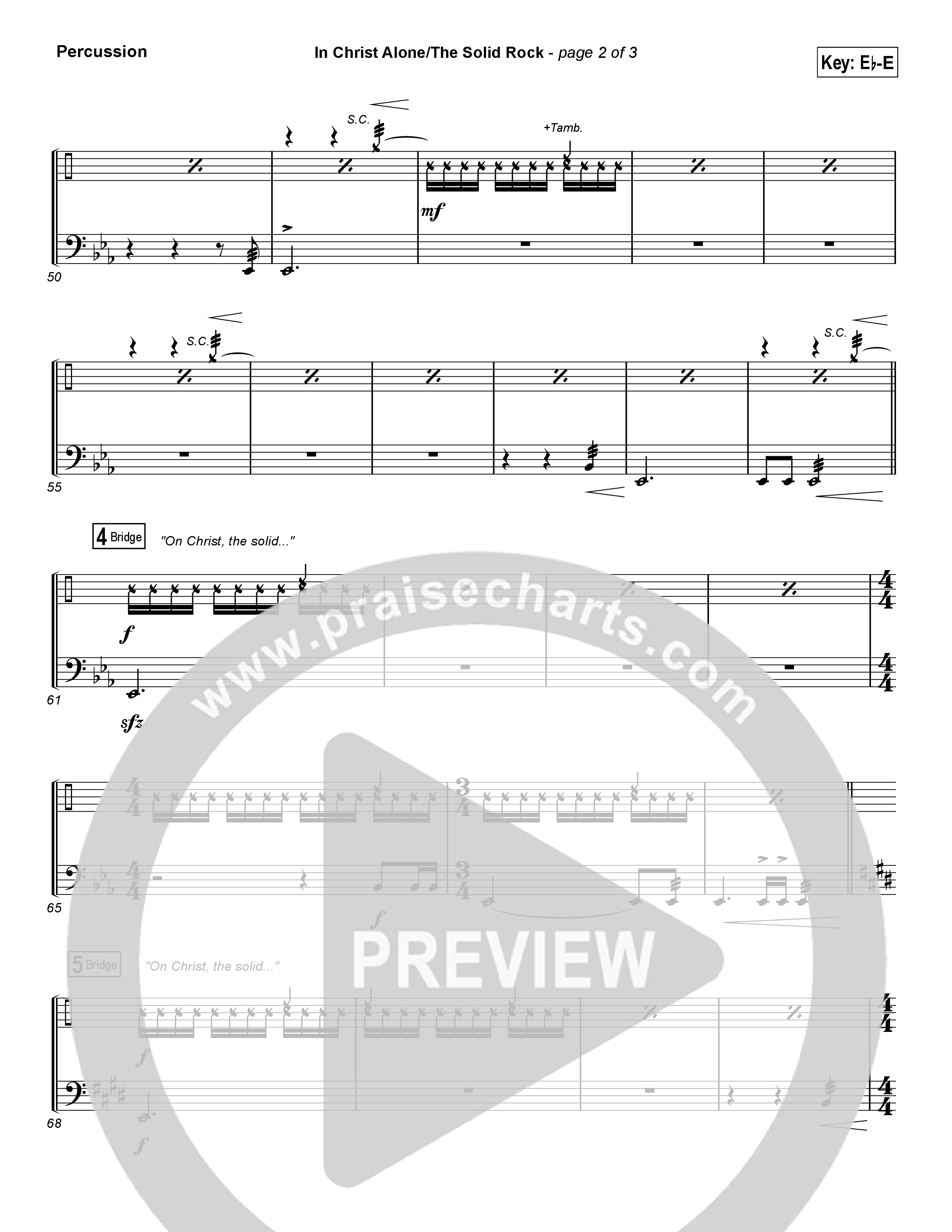 In Christ Alone / Solid Rock (Choral Anthem) Percussion (Travis Cottrell / Arr. Erik Foster)