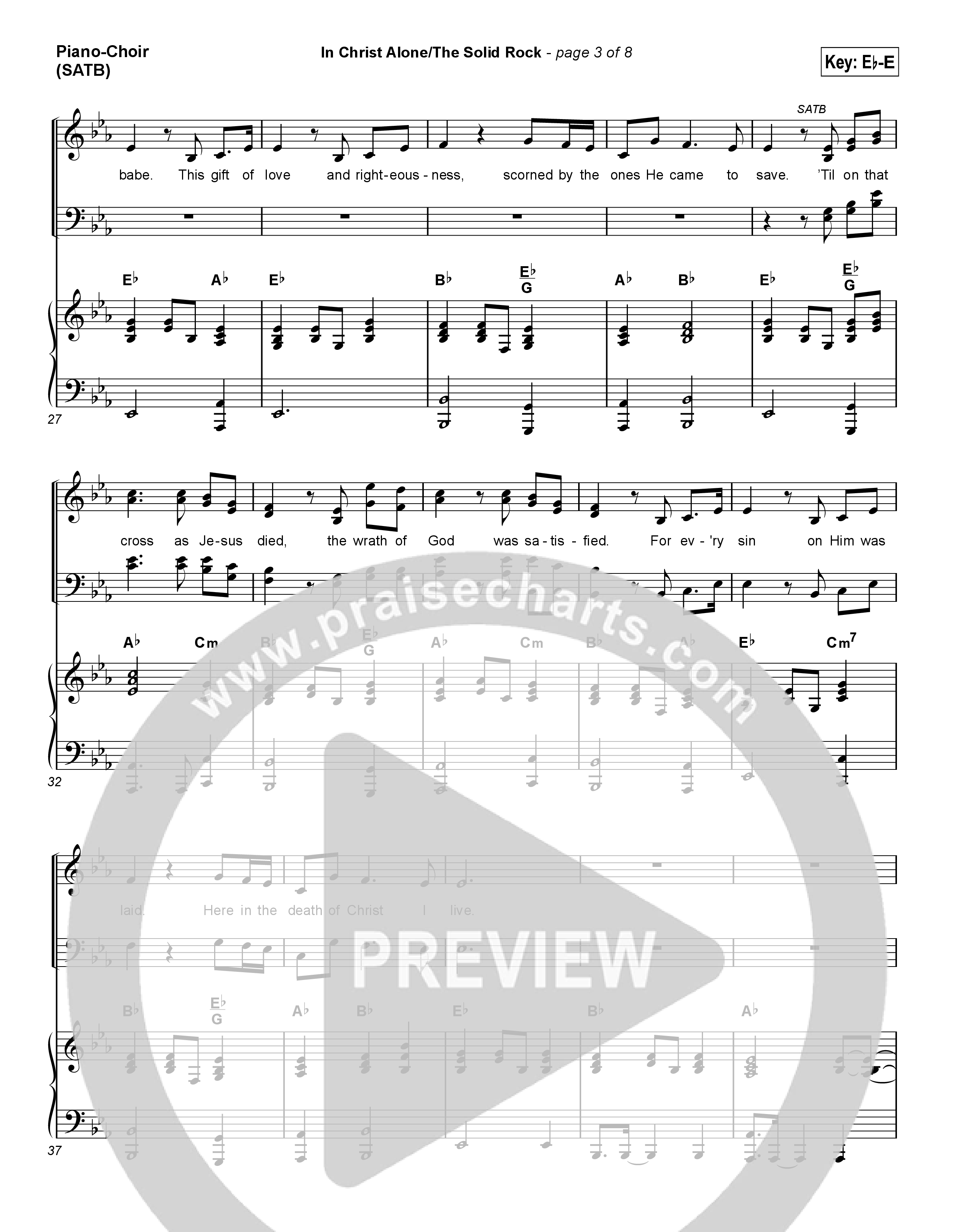 In Christ Alone / Solid Rock (Choral Anthem) Piano/Vocal (SATB) (Travis Cottrell / Arr. Erik Foster)