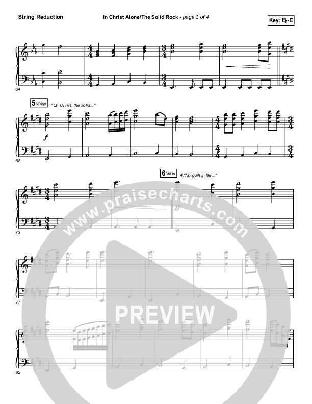 In Christ Alone / Solid Rock (Choral Anthem) String Reduction (Travis Cottrell / Arr. Erik Foster)