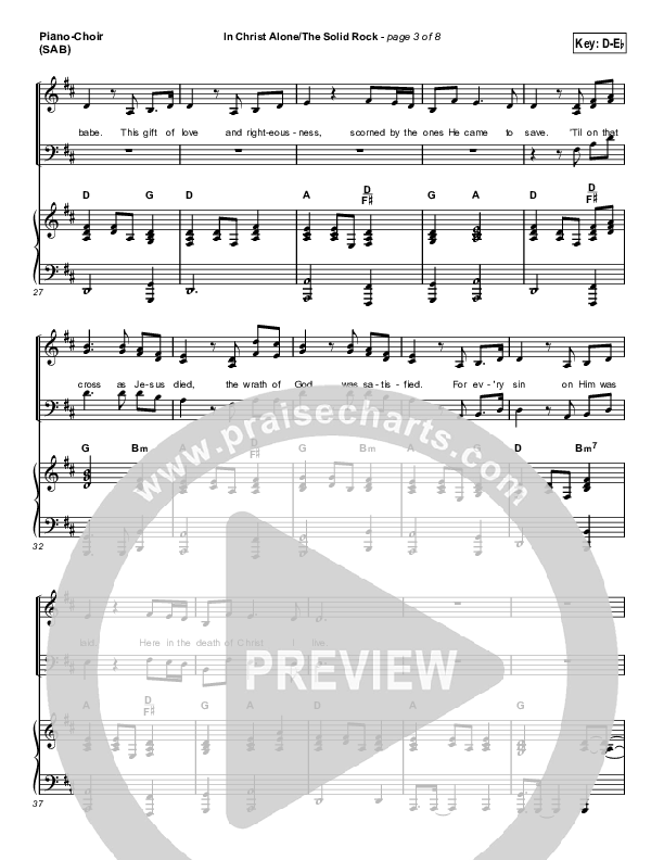 In Christ Alone / Solid Rock (Worship Choir SAB) Piano/Choir (SAB) (Travis Cottrell / Arr. Erik Foster)