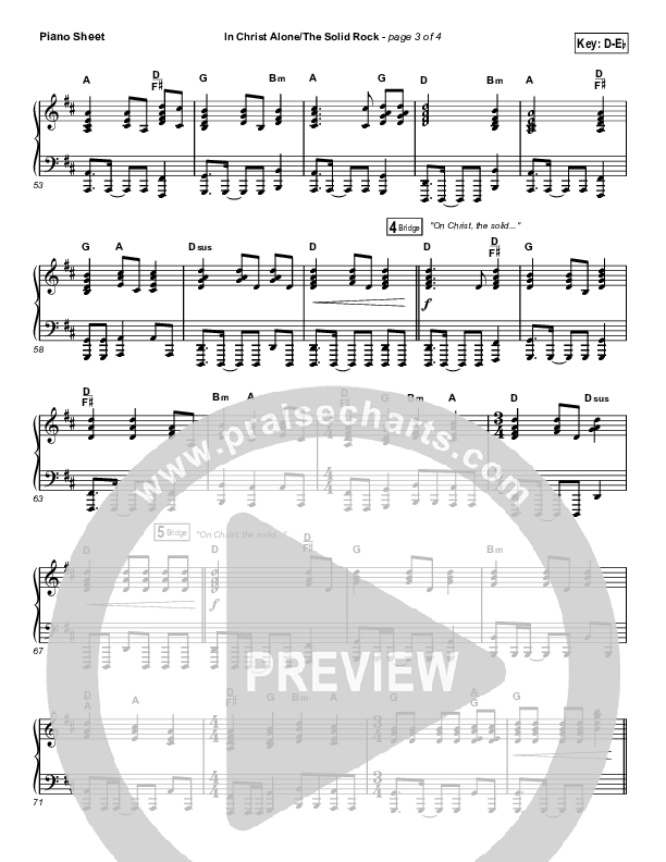 In Christ Alone / Solid Rock (Worship Choir SAB) Piano Sheet (Travis Cottrell / Arr. Erik Foster)