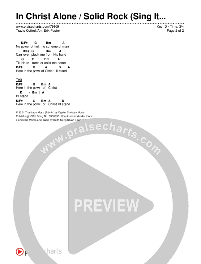 In Christ Alone / Solid Rock (Sing It Now SATB) Chords & Lyrics (Travis Cottrell / Arr. Erik Foster)