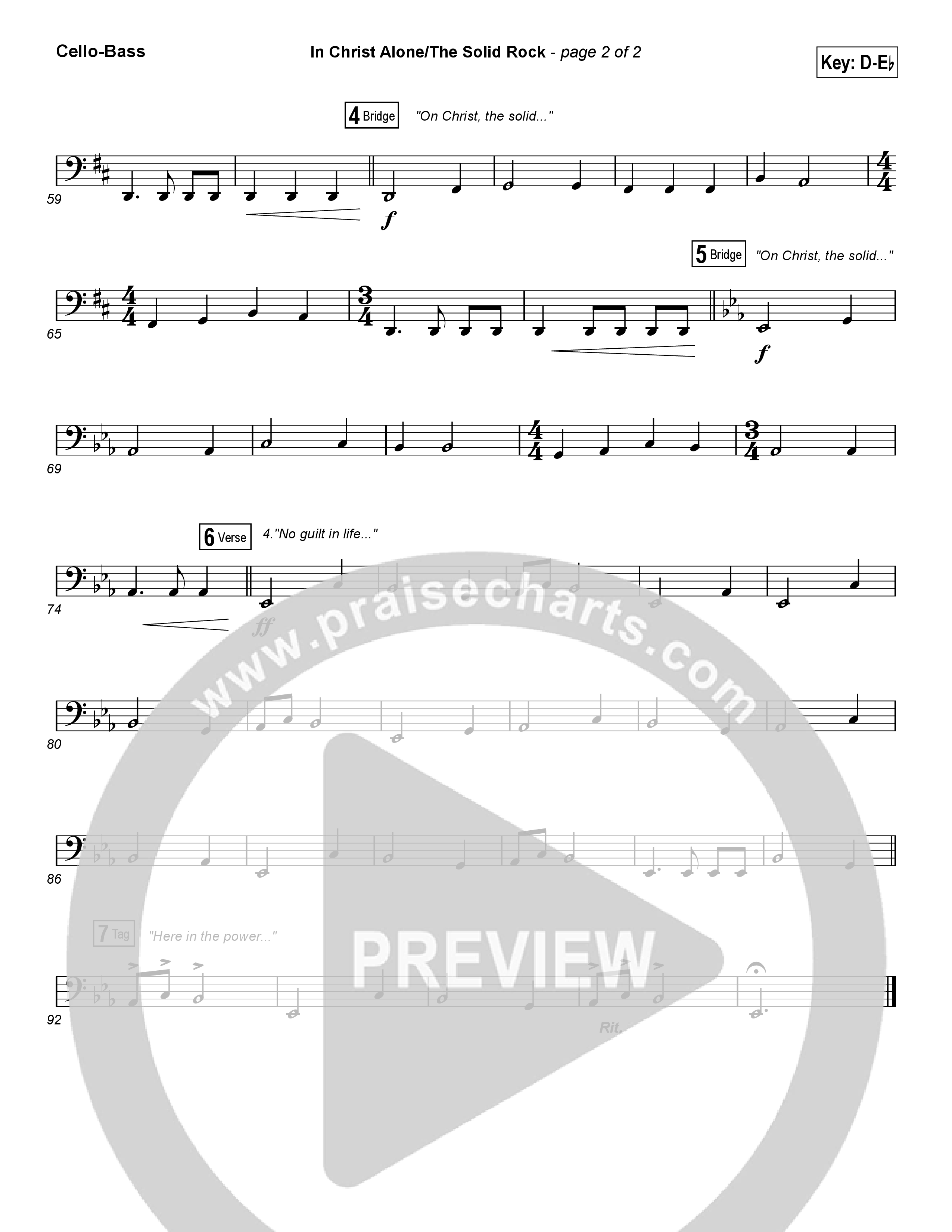 In Christ Alone / Solid Rock (Sing It Now SATB) Cello/Bass (Travis Cottrell / Arr. Erik Foster)