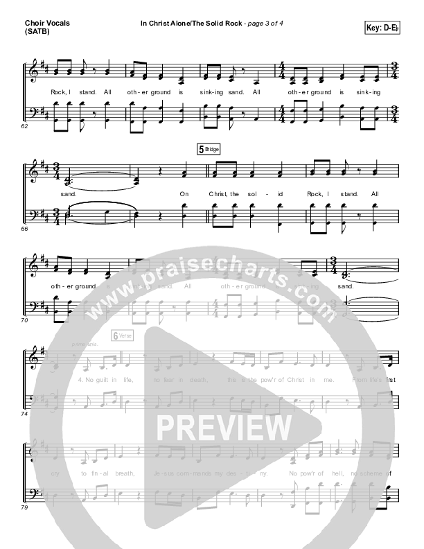 In Christ Alone / Solid Rock (Sing It Now SATB) Choir Sheet (SATB) (Travis Cottrell / Arr. Erik Foster)