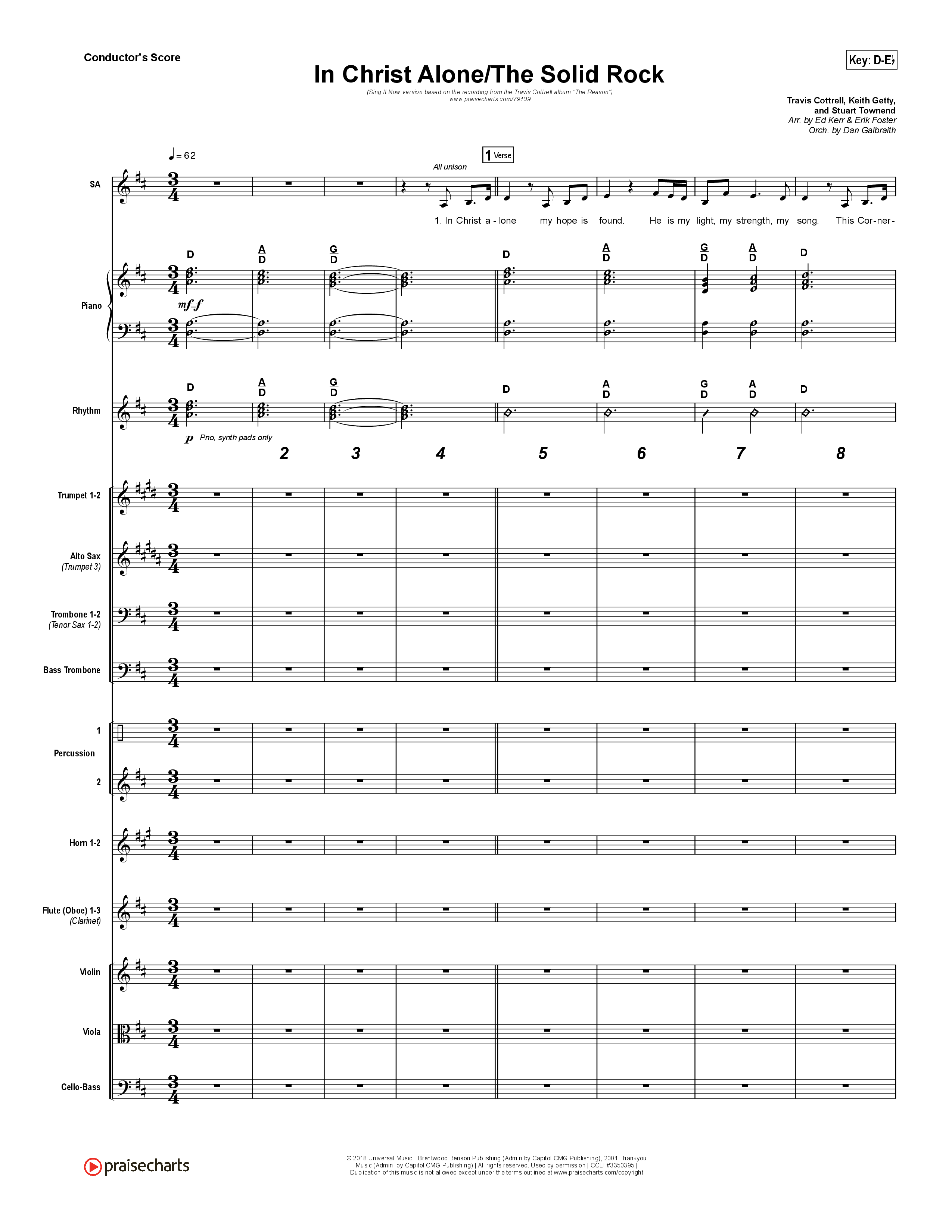 In Christ Alone / Solid Rock (Sing It Now SATB) Conductor's Score (Travis Cottrell / Arr. Erik Foster)