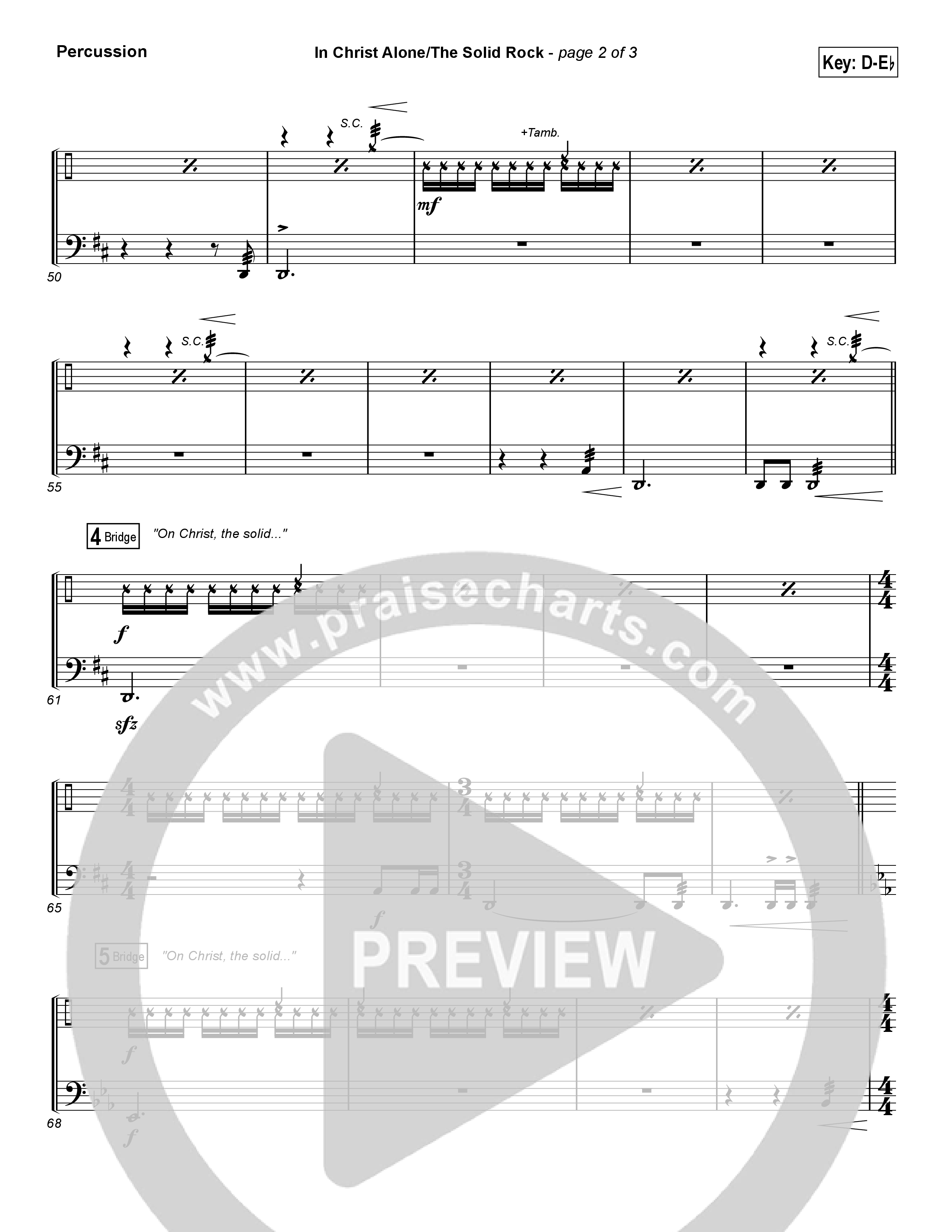 In Christ Alone / Solid Rock (Sing It Now SATB) Percussion (Travis Cottrell / Arr. Erik Foster)