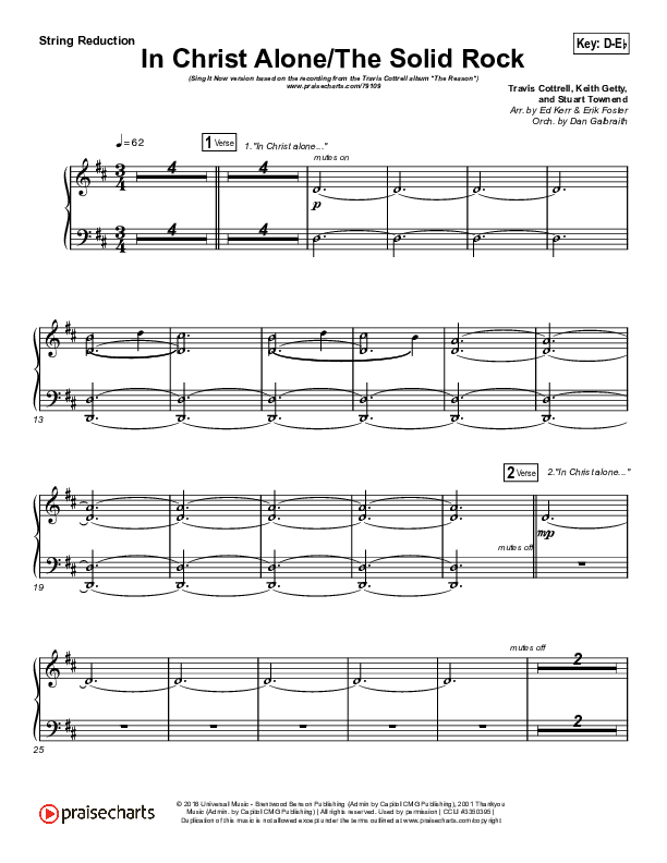 In Christ Alone / Solid Rock (Sing It Now SATB) String Reduction (Travis Cottrell / Arr. Erik Foster)