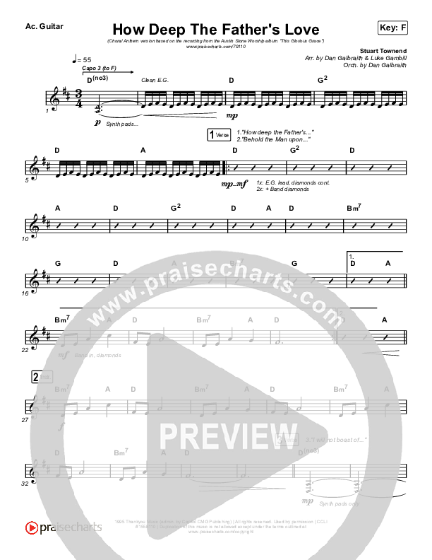 How Deep The Father's Love For Us (Choral Anthem SATB) Rhythm Pack (Austin Stone Worship / Arr. Luke Gambill)
