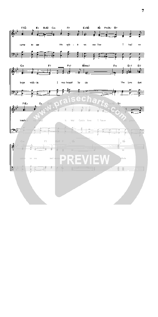 His Grace Came To Me Lead Sheet (Amy Lambert)