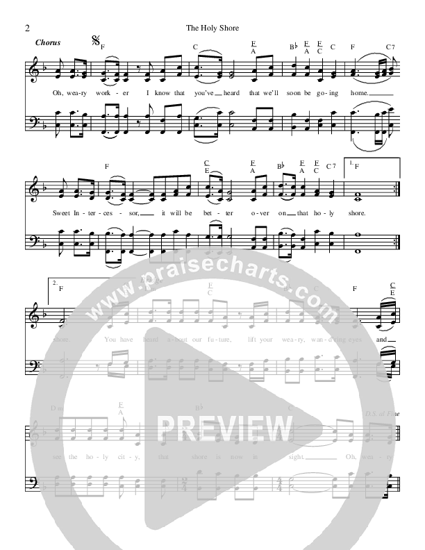 Holy Shore Lead Sheet (The Perrys)