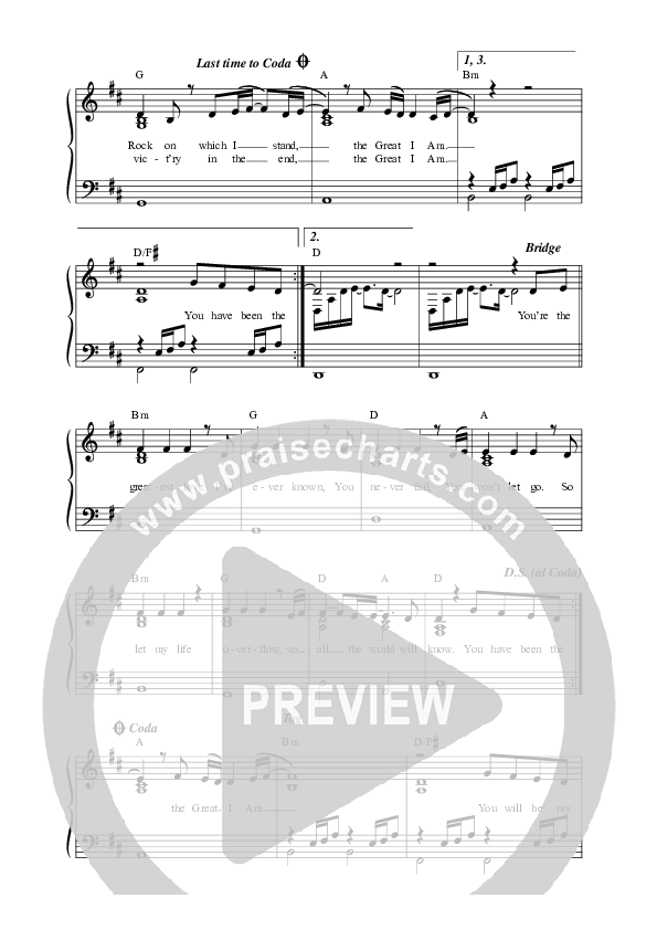 Great I Am Choir Sheet (SAT) (Leslie Jordan)