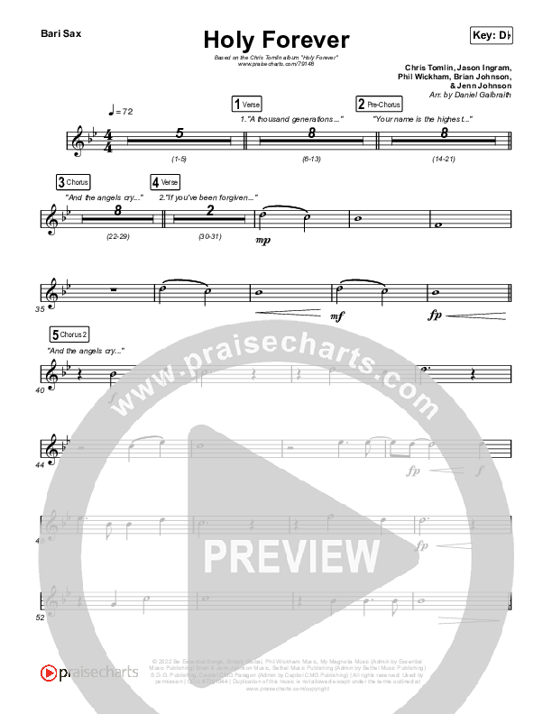 Holy Forever Bari Sax (Chris Tomlin)