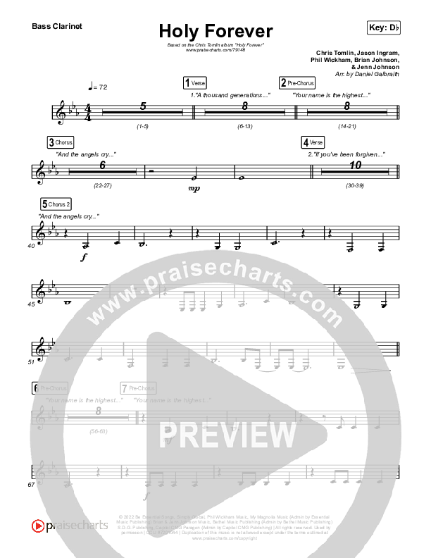 Holy Forever Bass Clarinet (Chris Tomlin)