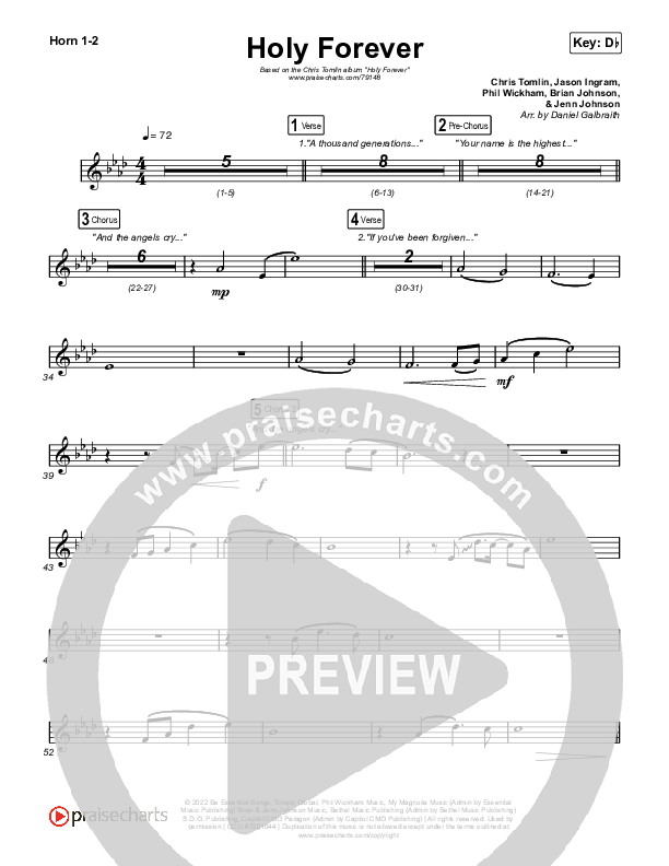 Holy Forever French Horn 1,2 (Chris Tomlin)
