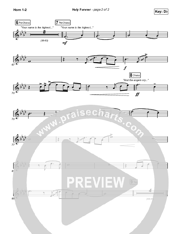 Holy Forever French Horn 1,2 (Chris Tomlin)