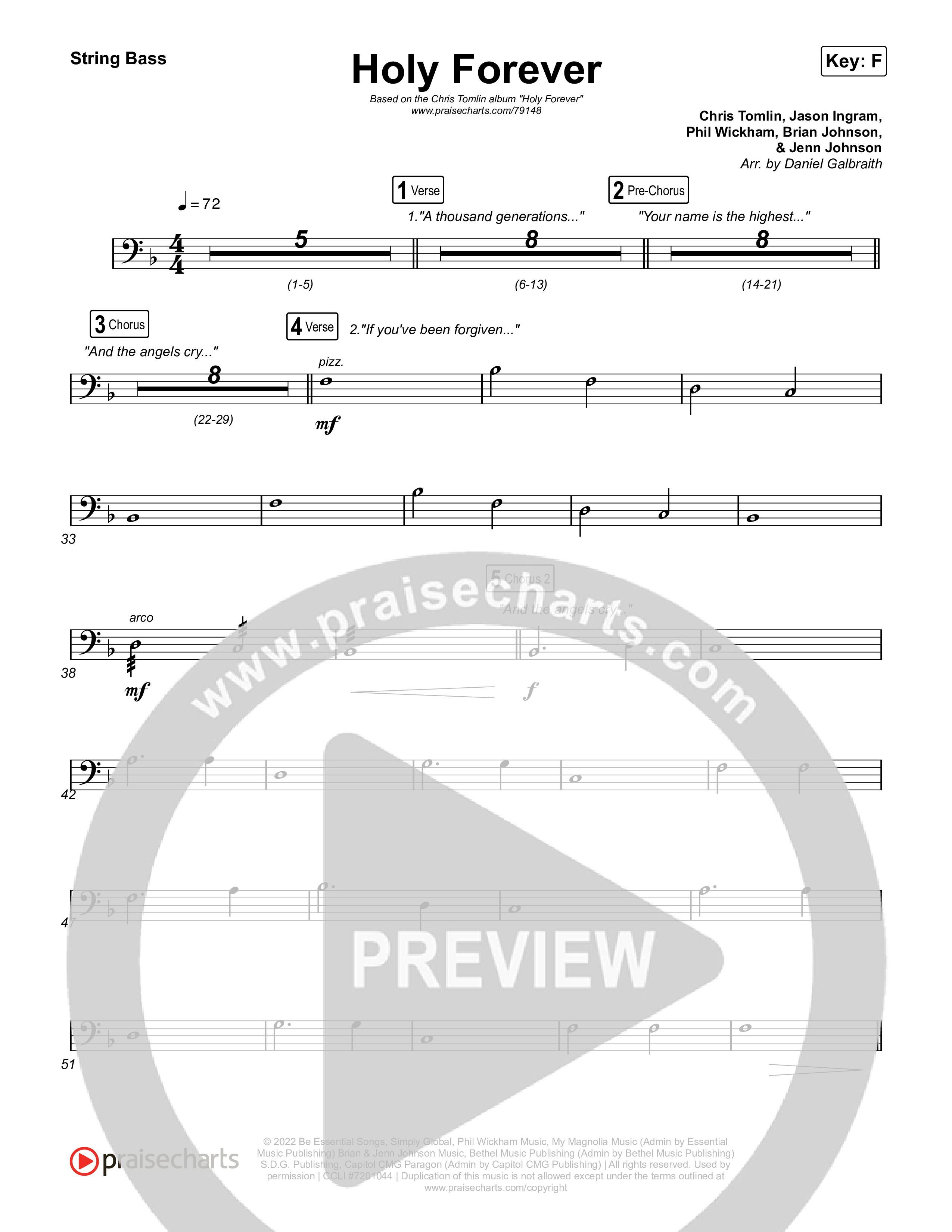 Holy Forever String Bass (Chris Tomlin)
