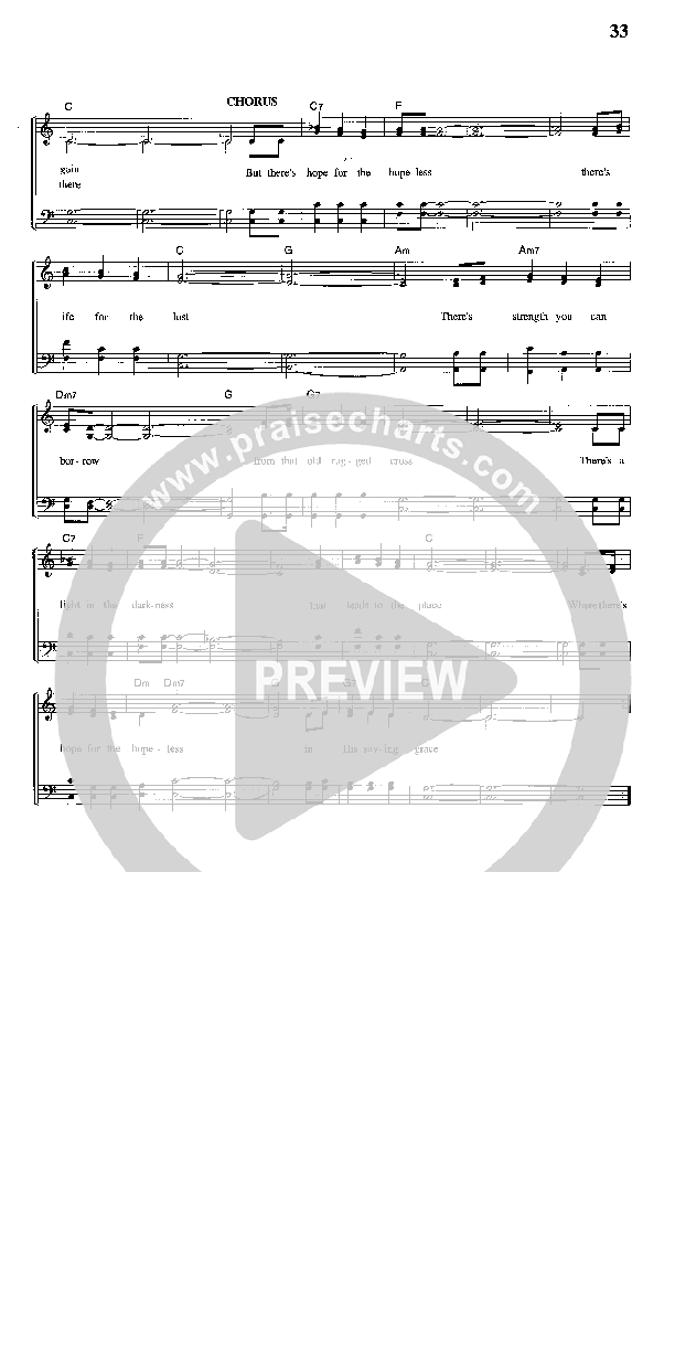 Hope For The Hopeless Lead Sheet (The Sitze Family)