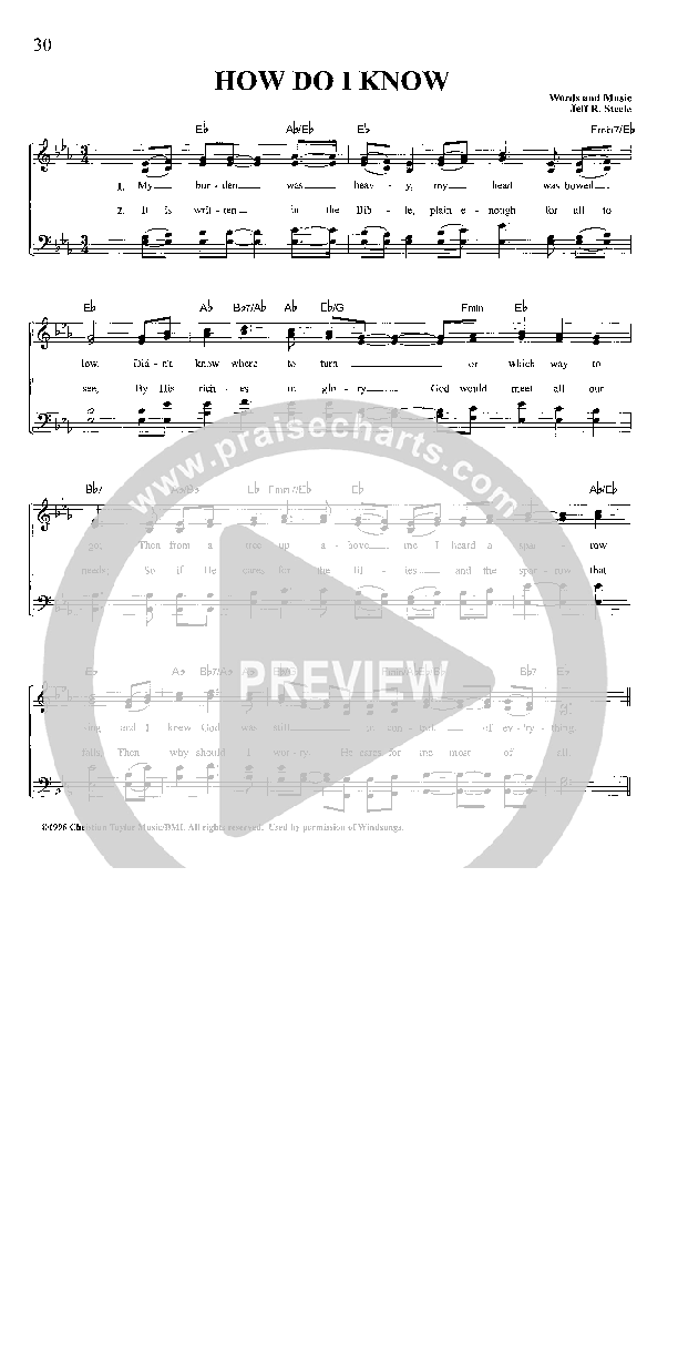 How Do I Know Lead Sheet (The Steeles)