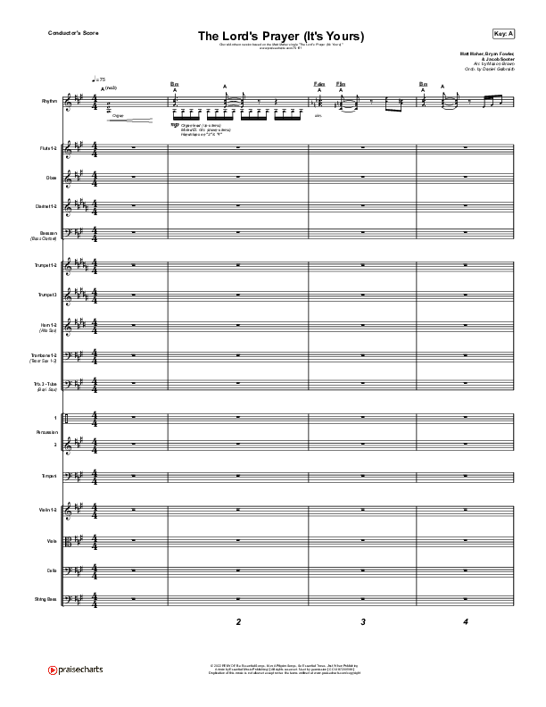 The Lord's Prayer (It's Yours) (Choral Anthem SATB) Conductor's Score (Matt Maher / Arr. Mason Brown)