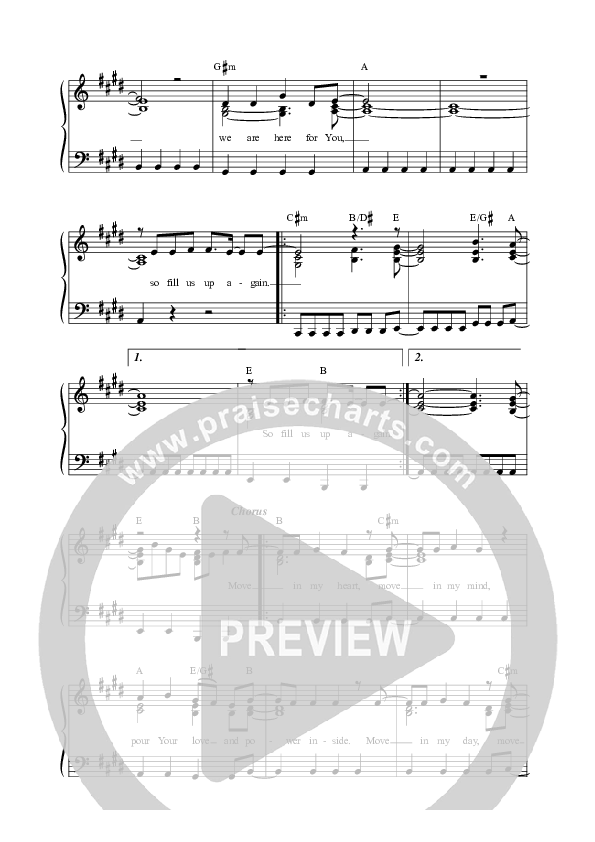 Move Lead Sheet (SAT) (Nick & Becky Drake / Worship For Everyone)