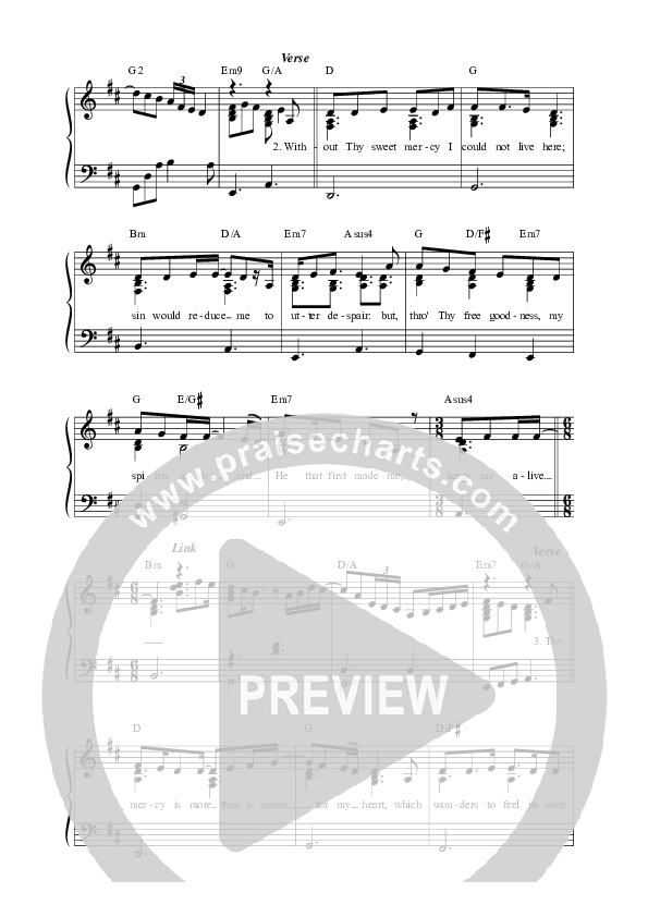 Thy Mercy My God Lead Sheet (SAT) (Sandra McCracken)