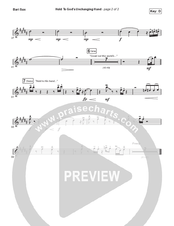 Hold To God’s Unchanging Hand Bari Sax (Sandra McCracken)