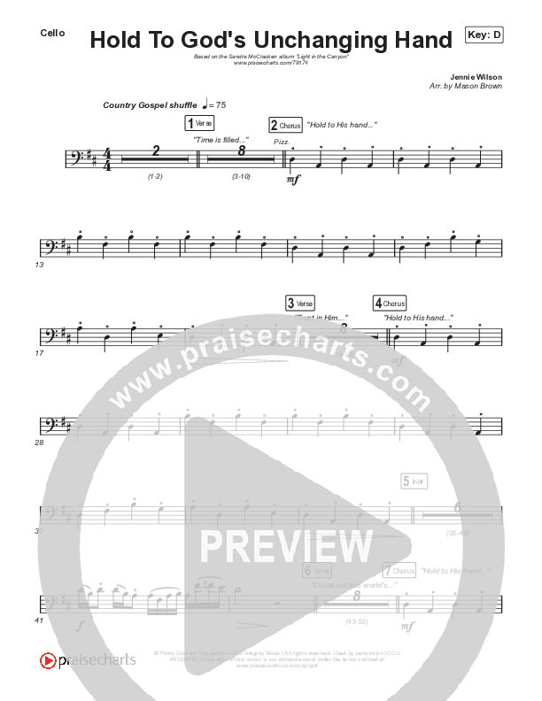 Hold To God’s Unchanging Hand Cello (Sandra McCracken)