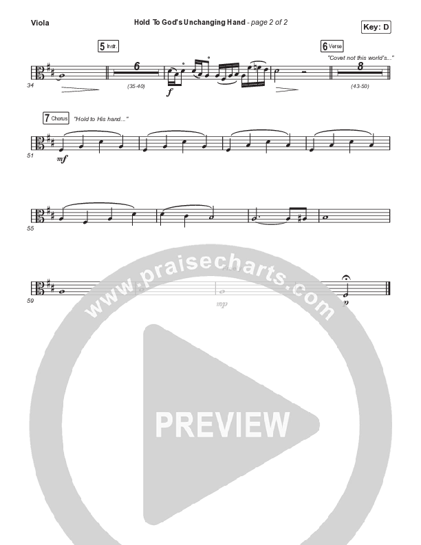 Hold To God’s Unchanging Hand Viola (Sandra McCracken)