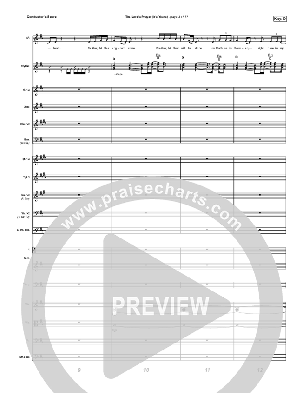 The Lord's Prayer (It's Yours) (Sing It Now SATB) Conductor's Score (Matt Maher / Arr. Mason Brown)