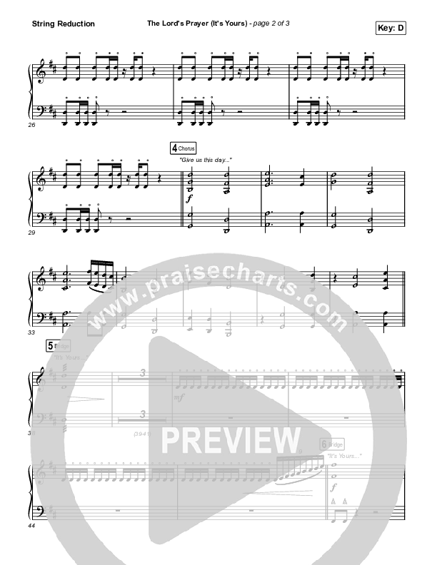 The Lord's Prayer (It's Yours) (Sing It Now SATB) String Reduction (Matt Maher / Arr. Mason Brown)